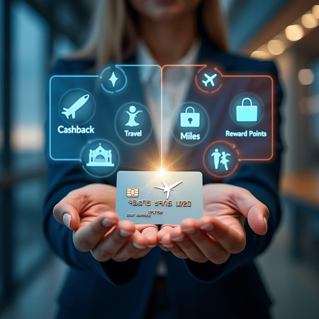 a_person_holding_a_shiny_credit_card_in_one_female_hand_and_a_glowing_travel_ticket_or_cash_voucher_0oo6au4eobkf0ygm9e7w_1